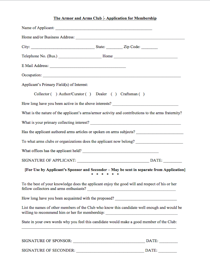 Membership Application